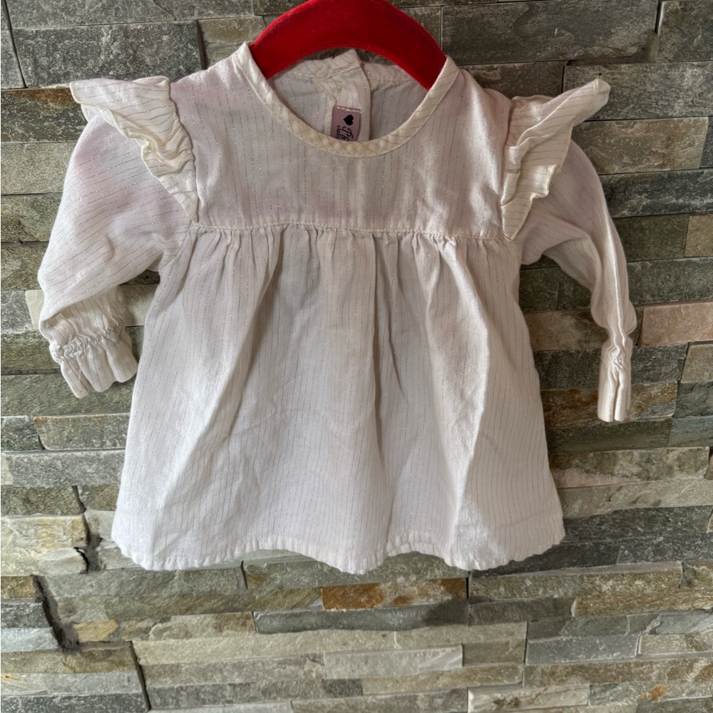 🔴$3 bundle only White Kids Ruffle Top